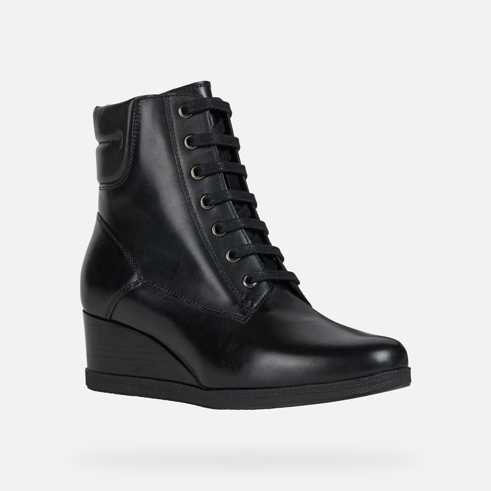 Geox Ankle Boots Black Anylla - Geox Womens Shoes - DINCHG437